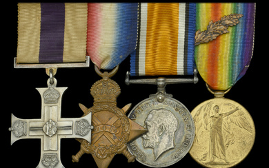 A Great War ‘East Africa’ M.C. group of four awarded to Lieutenant...