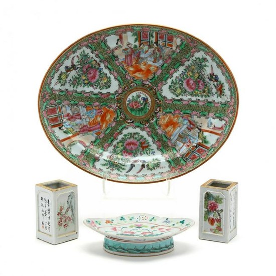 A Group of Chinese Porcelain Decorative Items