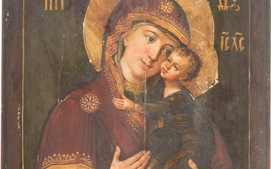 A LARGE ICON SHOWING THE TOLGSKAYA MOTHER OF GOD