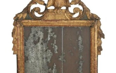 A Louis XVI Provincial grey painted mirror