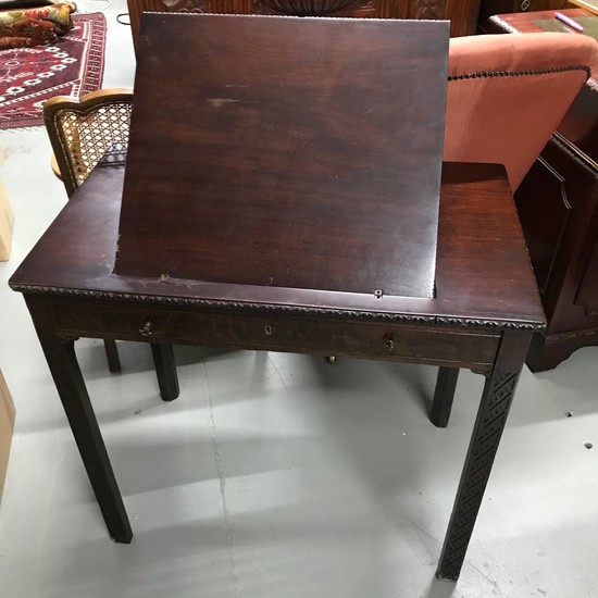 A Lovely example of A Georgian Chippendale writing desk. Orn...
