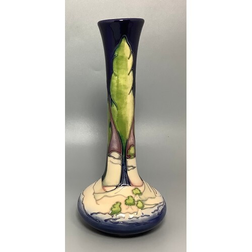 A Moorcroft Pottery vase of Persian bottle form, decorated i...