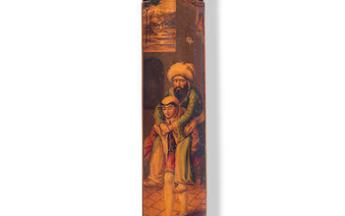 A Qajar lacquer penbox (qalamdan) by Ibrahim, Persia, late 19th/early 20th Century