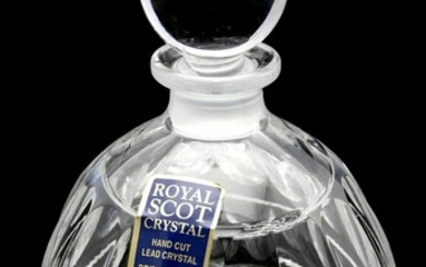 A Royal Scot Crystal Decanter, filled with melted snow collected from surface at the North Pole...