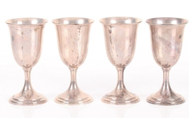 A Set of Sterling Goblets by Kirk and Son