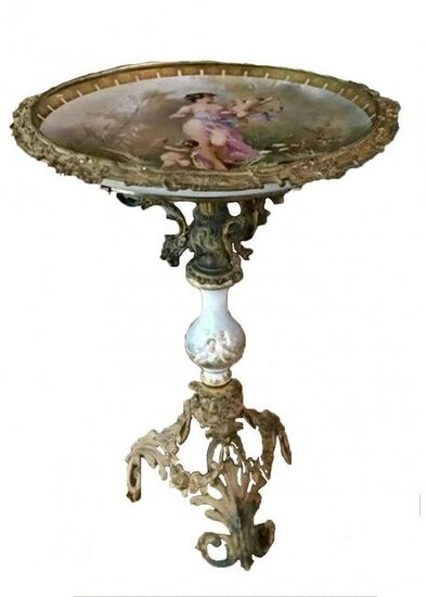 A VERY FINE FRENCH SEVRES PORCELAIN & ORMOLU TABLE