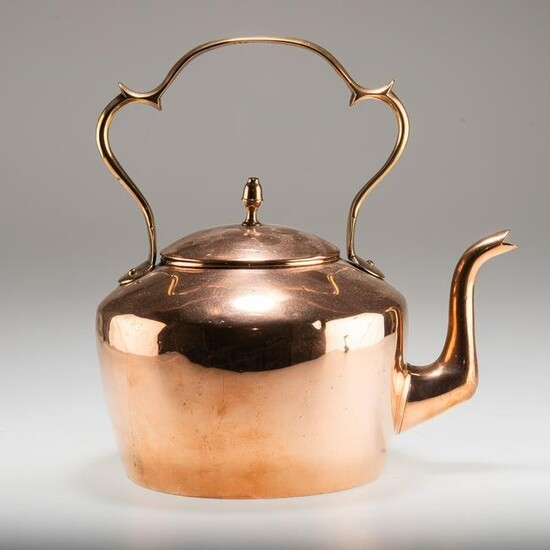 A VICTORIAN COPPER KETTLE
