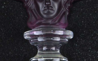 A Versace Rosenthal crystal 'Medusa' wine bottle stopper