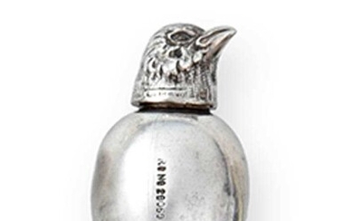 A Victorian Silver Novelty Scent-Bottle by Cornelius Desormeaux Saunders and James Francis Hollings Shepherd, Birmingham, 1890, Design Registration Number 28069