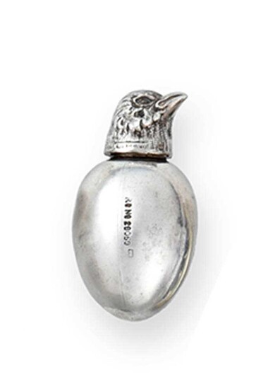 A Victorian Silver Novelty Scent-Bottle by Cornelius Desormeaux Saunders and James Francis Hollings Shepherd, Birmingham, 1890, Design Registration Number 28069