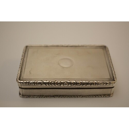 A Victorian Sterling Silver Table Snuff Box. Edward Edwards ...