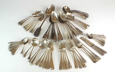 A harlequin collection of silver flatware