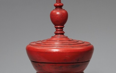A large Shan states lacquered wood offering vessel (hsun ok). Burma. 20th century