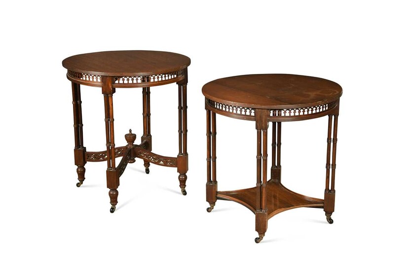 A matched pair of occasional tables, early 20th century