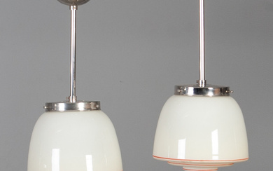 A pair of Art Deco ceiling lamps, first half of the 20th century.
