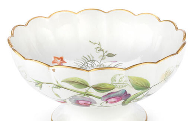 A rare Derby botanical footed bowl