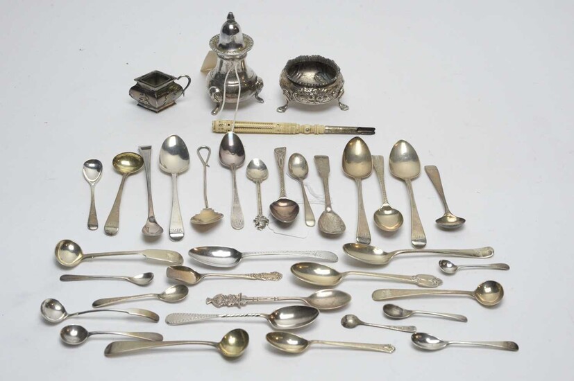 A selection of silver spoons
