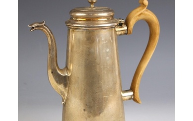 A silver coffee pot, Edward Barnard and Sons, London 1966, o...