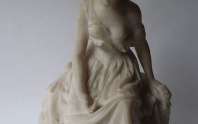 ALLOUARD Henri Emile ( 1844/1929). White marble subject...