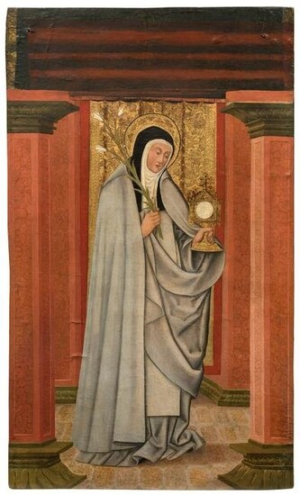 ALONSO DE VILLANUEVA (Active in the first half of the 16th century). "Saint Clare". Oil on panel.