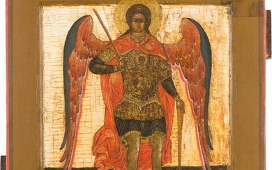 AN ICON SHOWING THE ARCHANGEL MICHAEL Russian, 17th