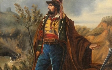 ANONYMOUS PAINTER XIX Century Bandit of Sonnino Oil on...