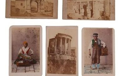 ANTIQUE PHOTOGRAPHS OF ROMAN PEOPLE AND MONUMENTS