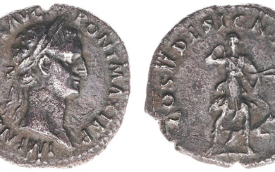 AR Denarius (Rome AD 96, 2.88g) - IMP CAES AVG...