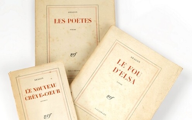 ARAGON (Louis). Le Fou d’Elsa. 1 vol. gd in-8 carré broché. Paris Gallimard 1963. Edition...