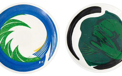 AUTORI VARI ( DOVA E BRINDISI) - Lotto unico di due piatti in ceramica serigrafata