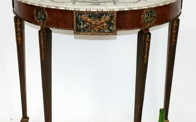 Adams style marble top console
