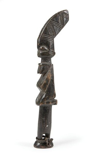 African Carved Wood Female Ceremonial Figure