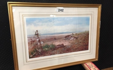 After Archibald Thorburn, "September Siesta" decorative print, frame: 66 x 79 cm