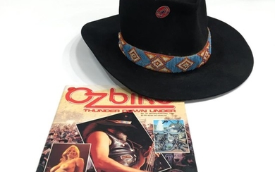 Akubra Style Hat Probably as Worn By Rick Reed of Canned Heat together with Ozbike Down Under Magazine depicting the hat