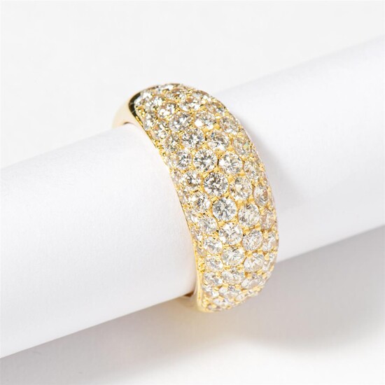 (-), An 18 carat yellow gold and diamond...