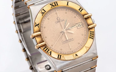 An Omega Constellation Chronometer 18k Gold and Stainless Steel Wristwatch