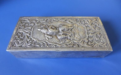 An antique Indian silver box.