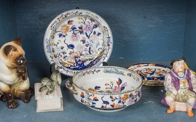 An assembled group, including (2) Davenport ironstone serving bowls; (2) Royal Crown Derby