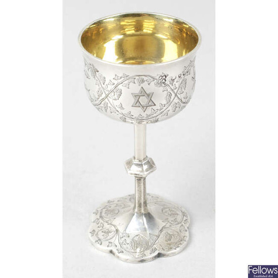 An early Victorian silver communion goblet.