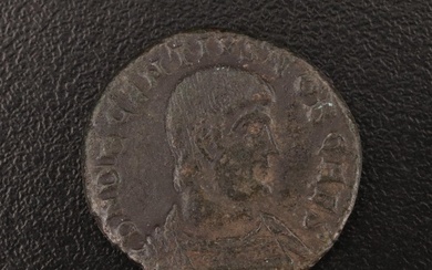 Ancient Roman Imperial Æ3 Coin of Magnus Decentius, ca. 351 AD