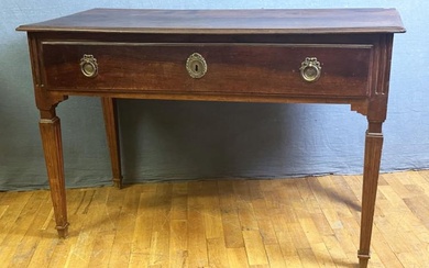 Antico tavolo scrittoio di linea Luigi XVI in legno di...