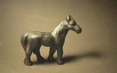 Antique Cast Iron Horse Figurine, Miniature Foal, Pony Toy