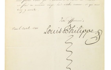 Antique Ephemera 1840 Letter Louis Phillippe