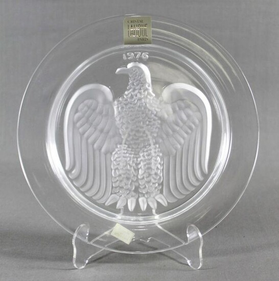 Antique Lalique Collector Plate" American Eagle-1976"
