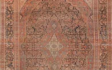 Antique Persian Mohtashem Kashan Rug 13 ft x 9 ft 9 in (3.96 m x 2.97 m)