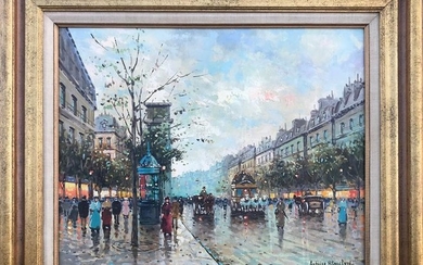 Antoine Blanchard, Paris Street Scene