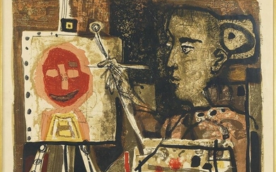 Antoni Clave (Spanish, 1913-2005) Femme-Peintre.