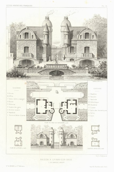 [Architecture]. Boussard, J. (ed.). Petites habitations Françaises. Maisons - Villas...