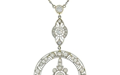Art Deco Diamond Platinum Necklace