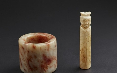 Arte Cinese Two jade artifacts.China, Qing dynasty